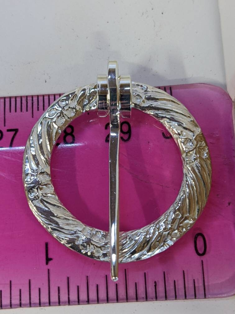 Sterling silver Brooch, medieval annular, historical jewellery, scarf brooch, handmade, hallmarked, circle, history, anniversary, birthday,