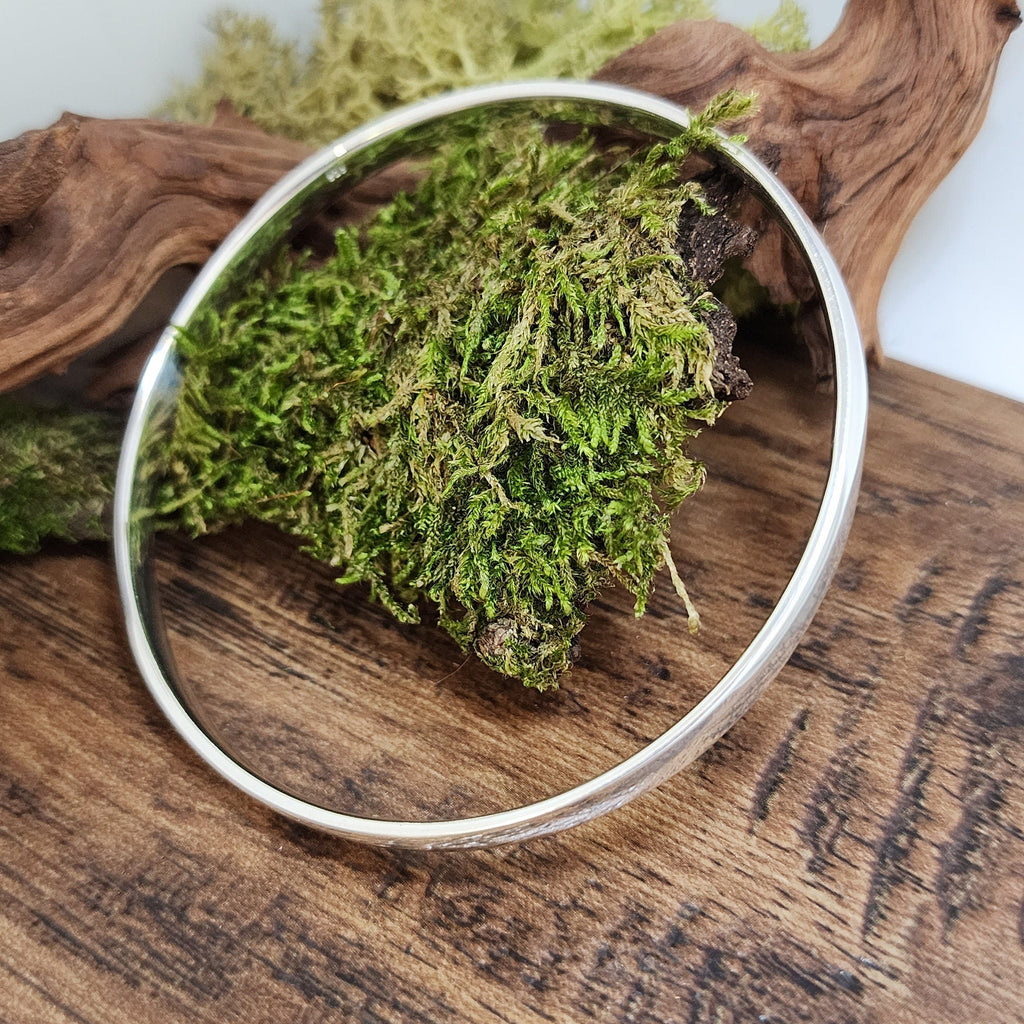 5mm Sterling Silver Court shaped bangle, made to order, Ladies bangle, Bracelet, Silver bangle, Gents bangle, Unisex,  Slave bangle, Stackable bangle