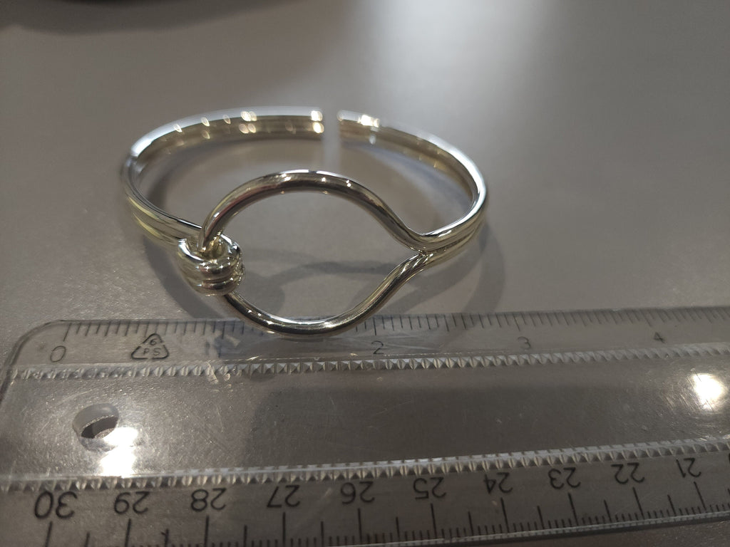 Sterling Silver Sussex Loop Bangle, Made to Order, Bronze Age Inspired Jewelry, historical jewellery, Handcrafted bangle, Sussex loop