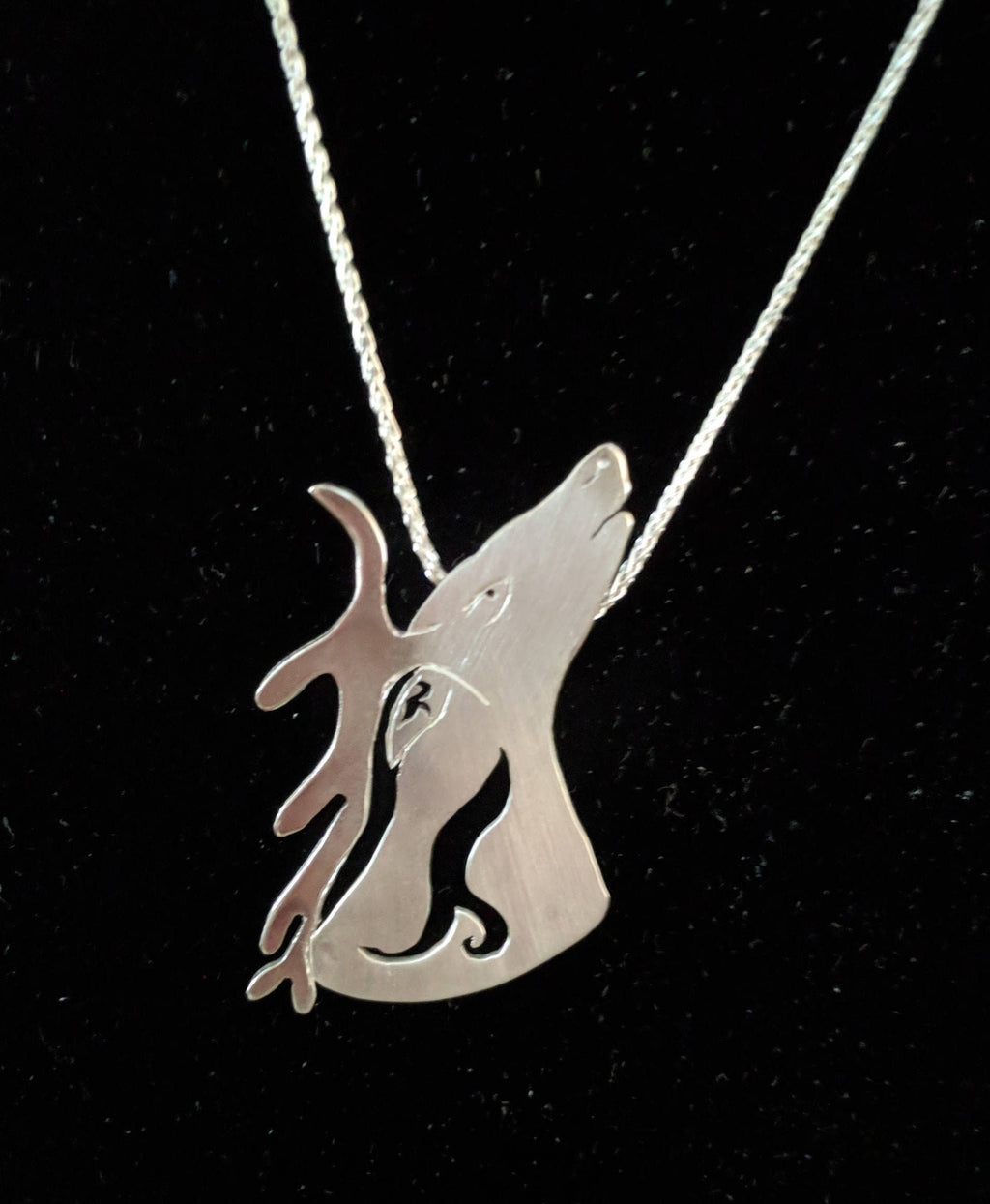 Hand pierced Sterling Silver Celtic Stag Pendant, In Stock, Statement Jewellery