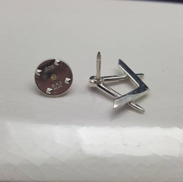 Sterling Silver Masonic Lapel Pin, Freemasonry Symbol, Men's Gift idea, unisex gift idea,