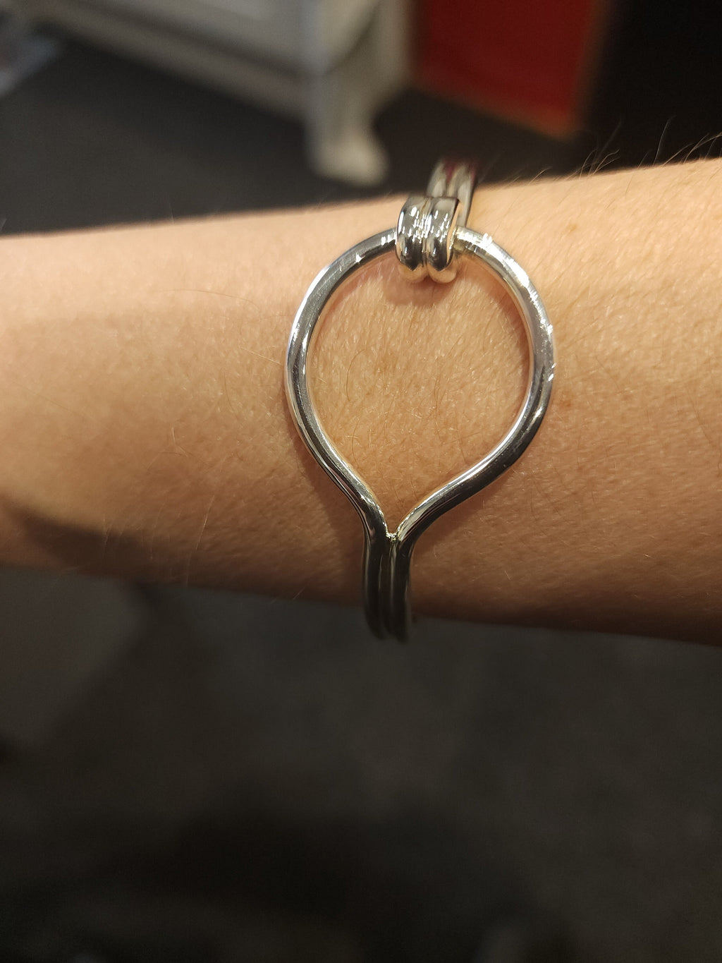 Sterling Silver Sussex Loop Bangle, Made to Order, Bronze Age Inspired Jewelry, historical jewellery, Handcrafted bangle, Sussex loop