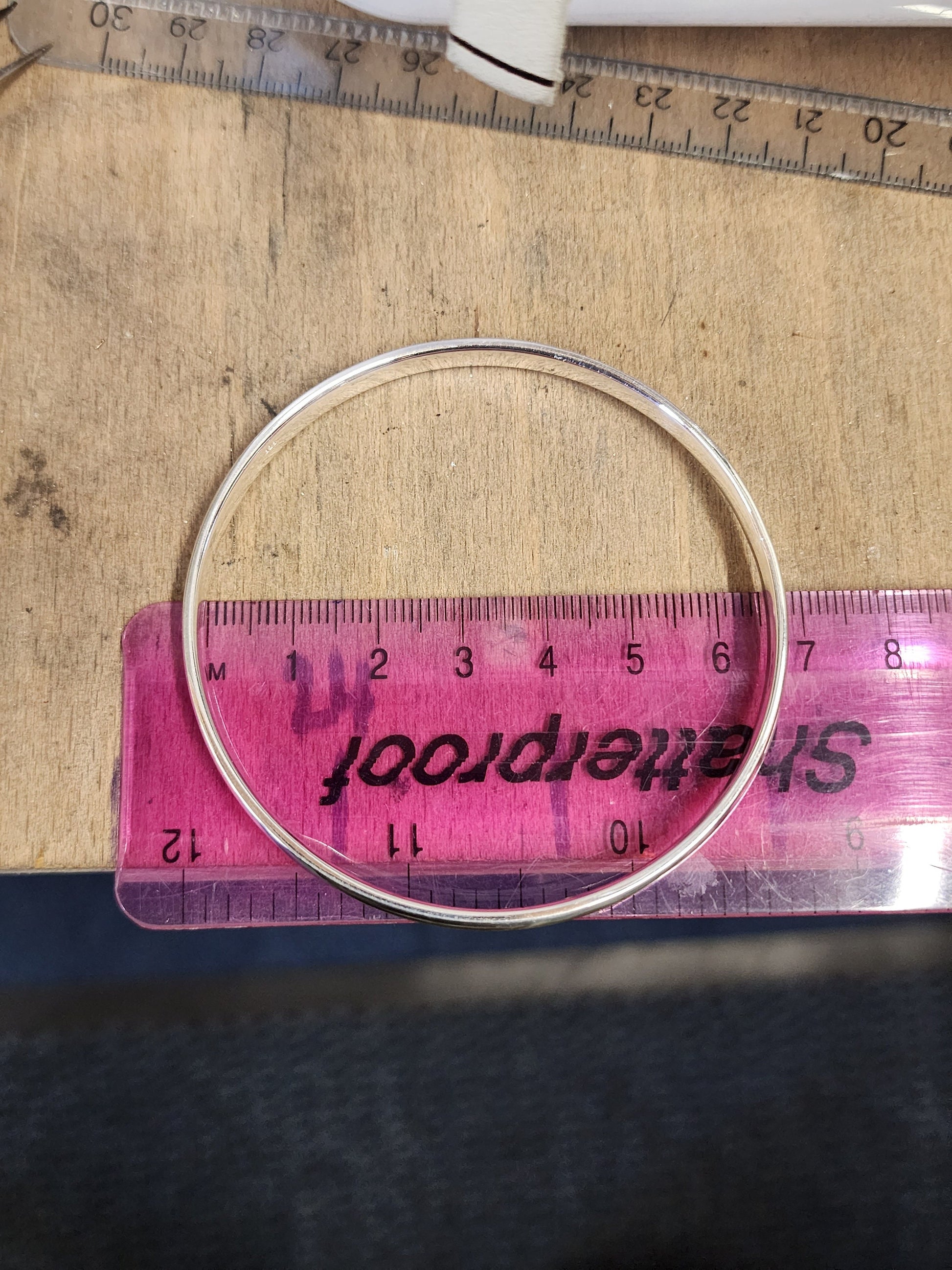 5mm Sterling Silver Court shaped bangle, made to order, Ladies bangle, Bracelet, Silver bangle, Gents bangle, Unisex,  Slave bangle, Stackable bangle