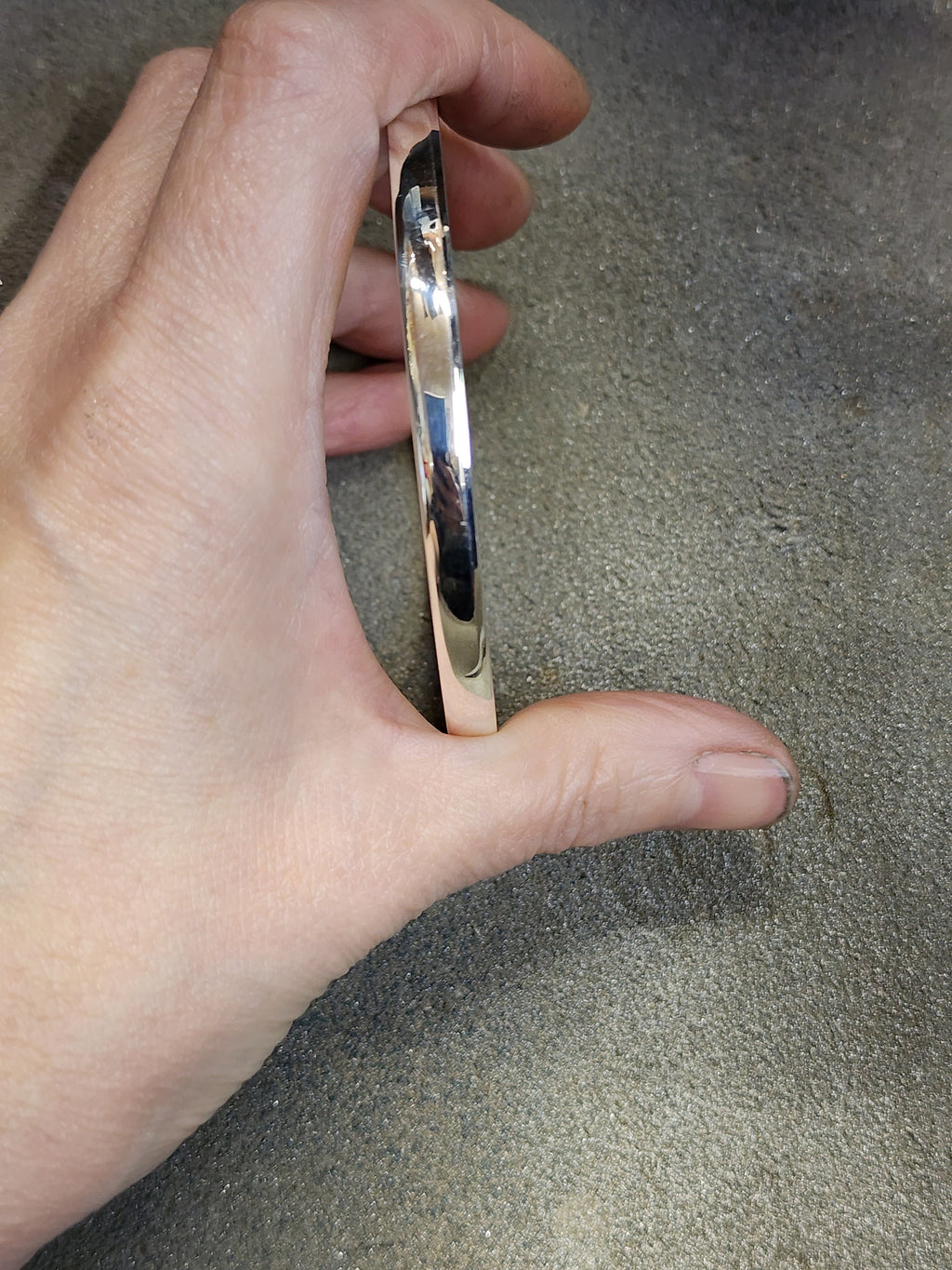 5mm Sterling Silver Court shaped bangle, made to order, Ladies bangle, Bracelet, Silver bangle, Gents bangle, Unisex,  Slave bangle, Stackable bangle