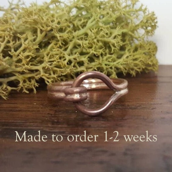 Sussex loop, bronze ring, bronze age jewellery, Made to order, historical jewellery, thumb ring, round wire archeological, West Sussex, history gift, ladies gift,
