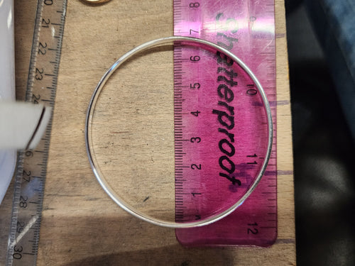 3.5mm Sterling Silver Court shaped Bangle, Ladies Bangle, Bracelet, Silver Bangle, Gents bangle, Unisex,  Slave bangle, Stackable bangle