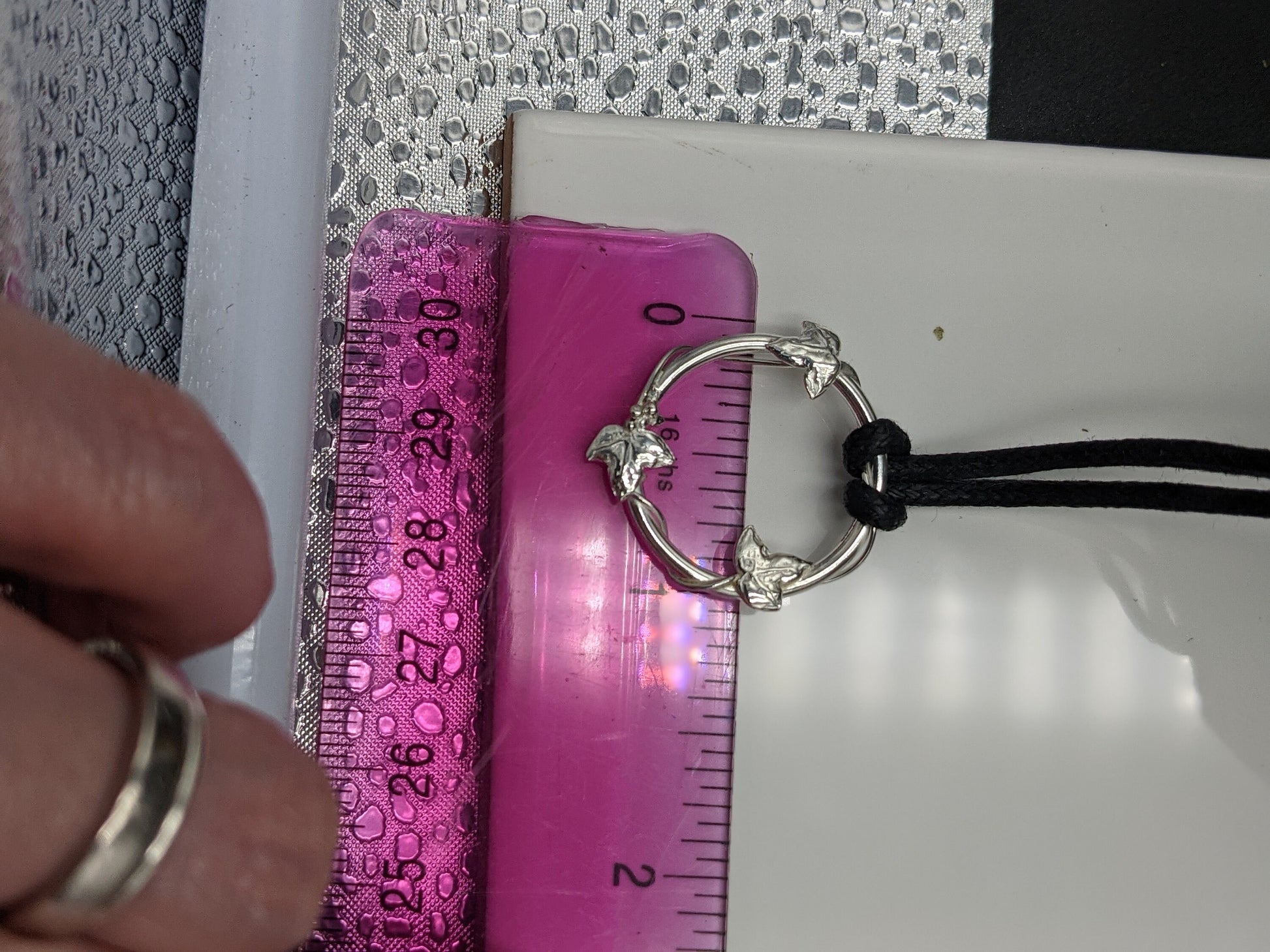 Diamond Ivy wreath pendant, made to order, silver necklace, woodland themed pendant,  Forest gift, Ivy leaf, Hedera, Fae, Pagan, Tree, Graduation, birthday