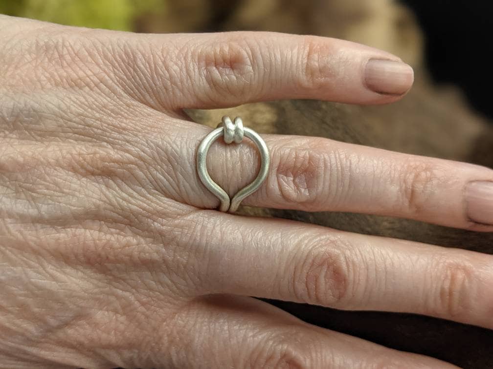 Silver Sussex Loop Ring Round Wire,Bronze age jewellery, individually made to order, Historical Jewellery