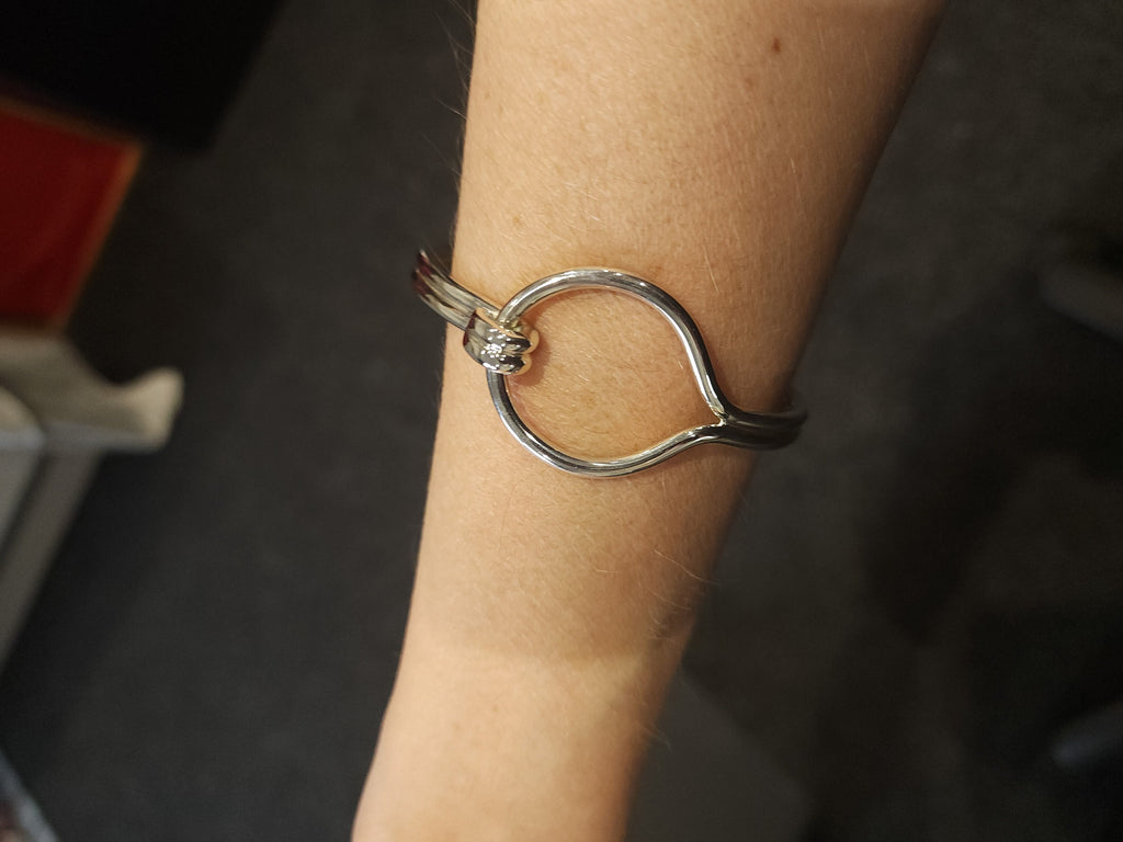 Sterling Silver Sussex Loop Bangle, Made to Order, Bronze Age Inspired Jewelry, historical jewellery, Handcrafted bangle, Sussex loop