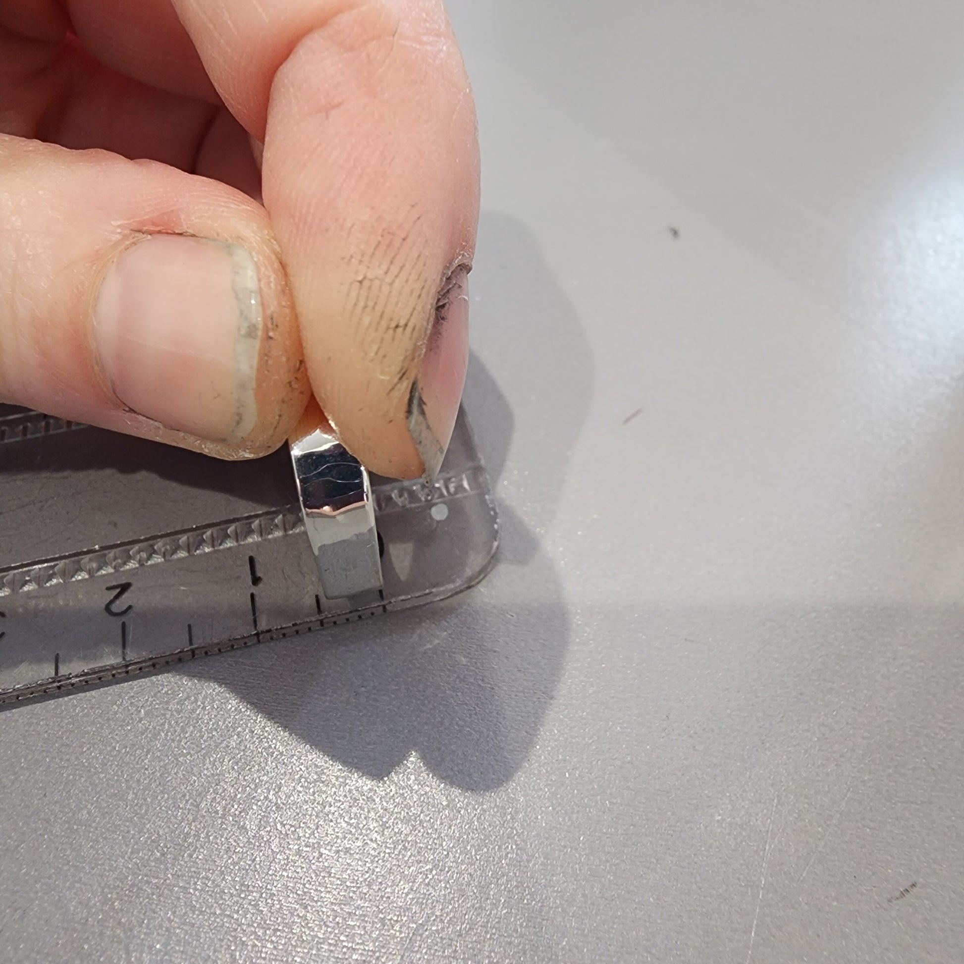 Square silver band ring, hammered ring, square wedding ring, Made to Order only, alternative wedding, promise, engagement, hammered, textured silver, shape