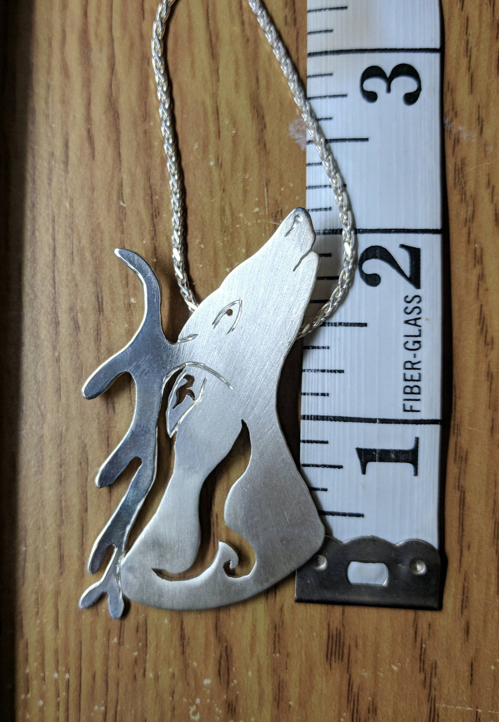 Hand pierced Sterling Silver Celtic Stag Pendant, In Stock, Statement Jewellery