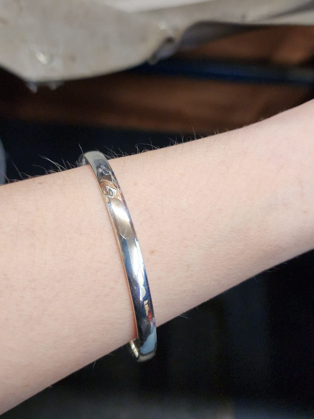 5mm Sterling Silver Court shaped bangle, made to order, Ladies bangle, Bracelet, Silver bangle, Gents bangle, Unisex,  Slave bangle, Stackable bangle