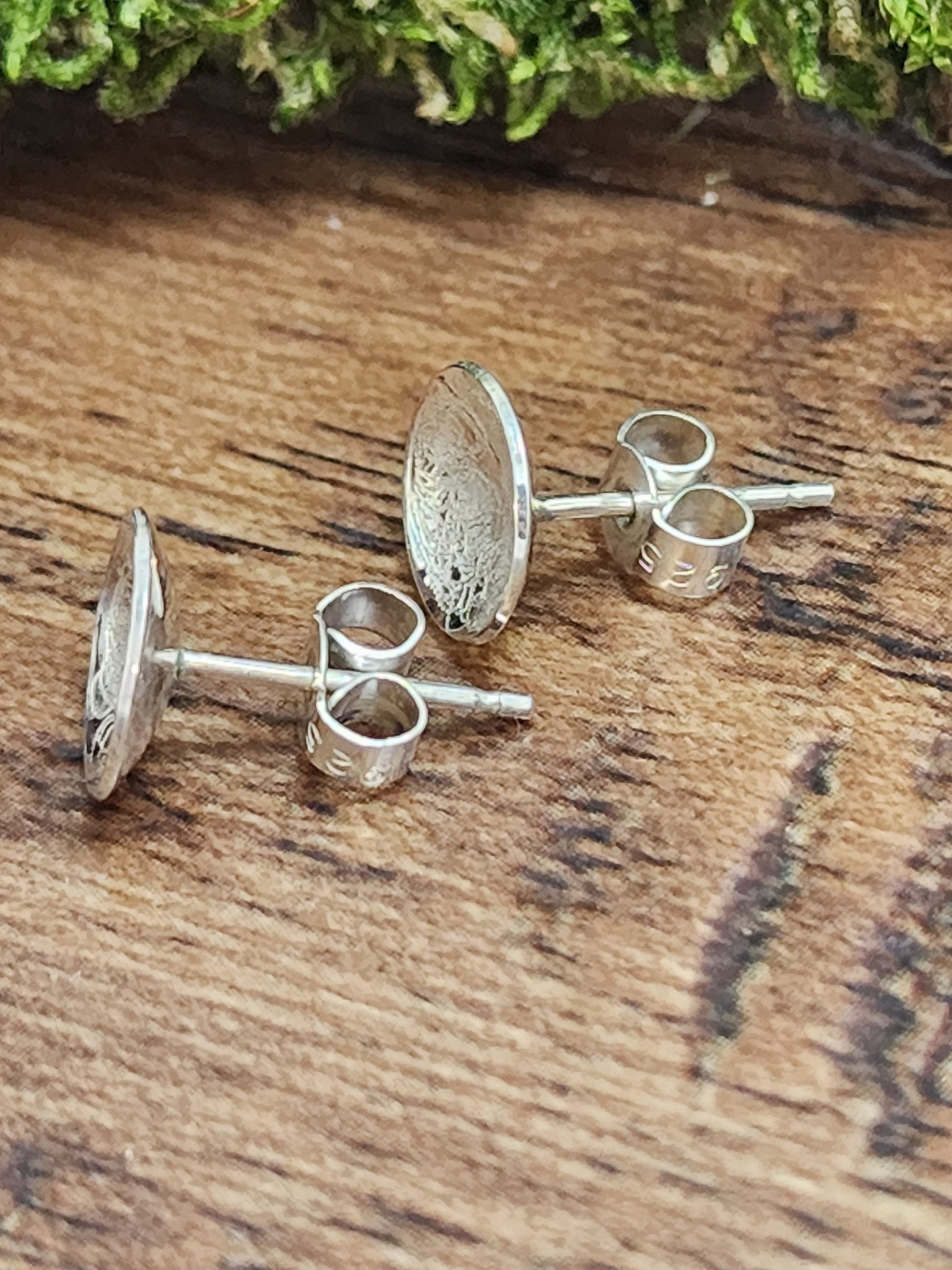 Domed stud earrings, circle, inverted dome studs, sterling silver earrings, gift for her, stocking filler, birthday gift, women, stocking stuffer