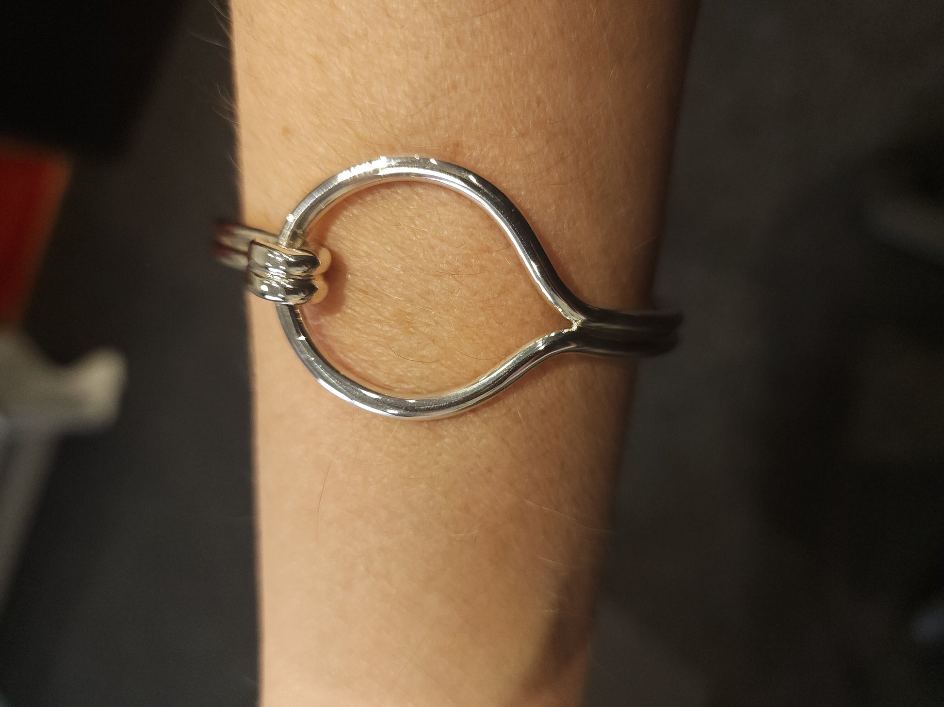 Sterling Silver Sussex Loop Bangle: Bronze Age Inspired Jewelry, historical jewellery, Handcrafted bangle, Sussex loop