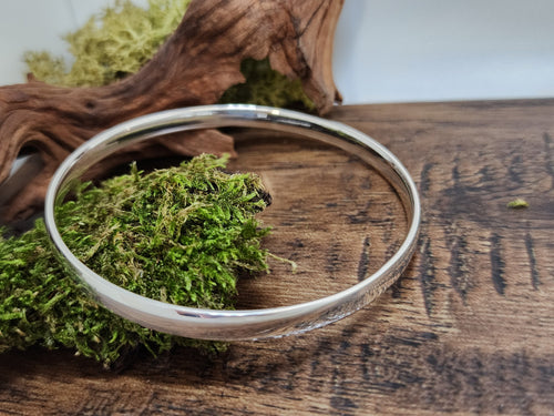 5mm Sterling Silver Court shaped bangle, made to order, Ladies bangle, Bracelet, Silver bangle, Gents bangle, Unisex,  Slave bangle, Stackable bangle