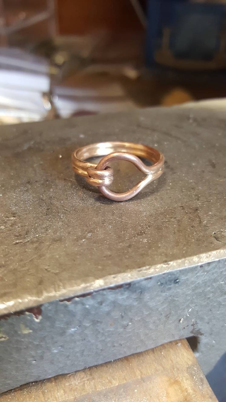 Sussex loop, bronze ring, bronze age jewellery, Made to order, historical jewellery, thumb ring, round wire archeological, West Sussex, history gift, ladies gift,