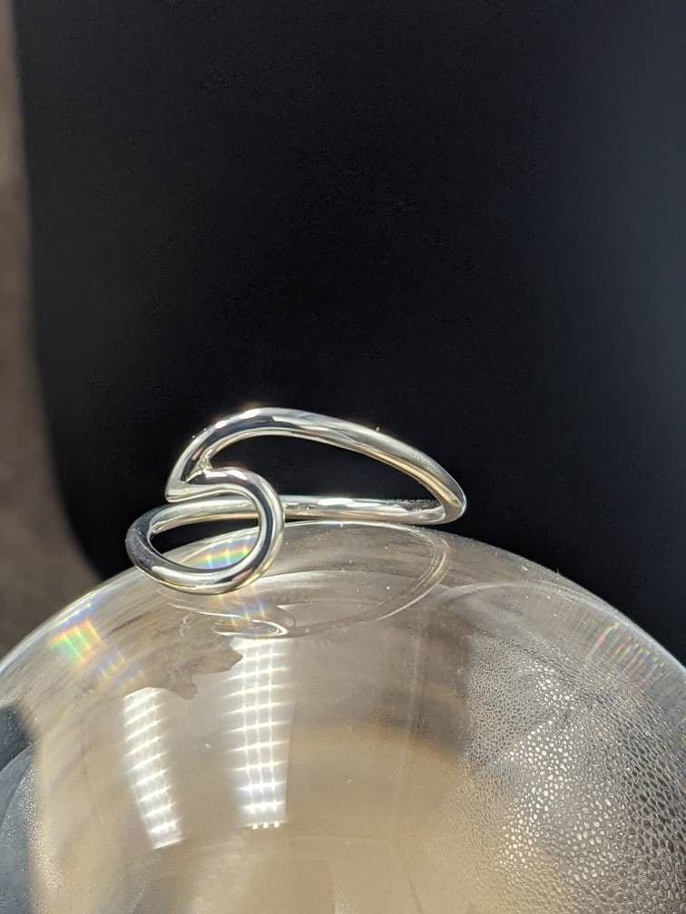 Handmade Sterling Silver Wave Ring, Ocean Jewelry, Surfer Gift