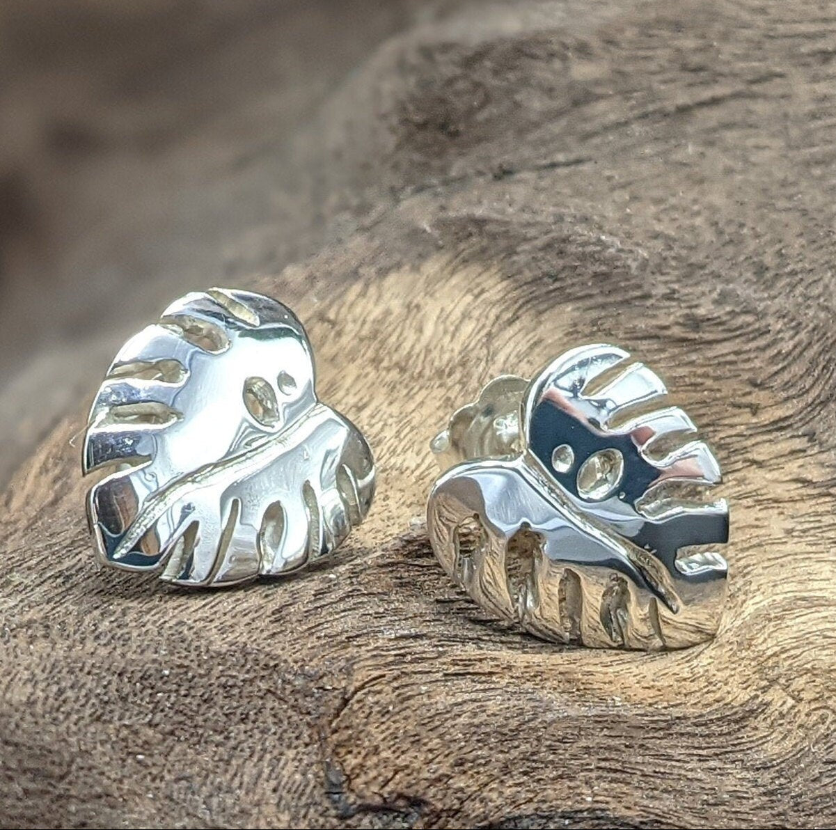 Cheese plant earrings, Mum gift, Mom Gift, Valentines Day, Monstera deliciosa, handmade, designer, nature, leaf earrings, houseplant gift