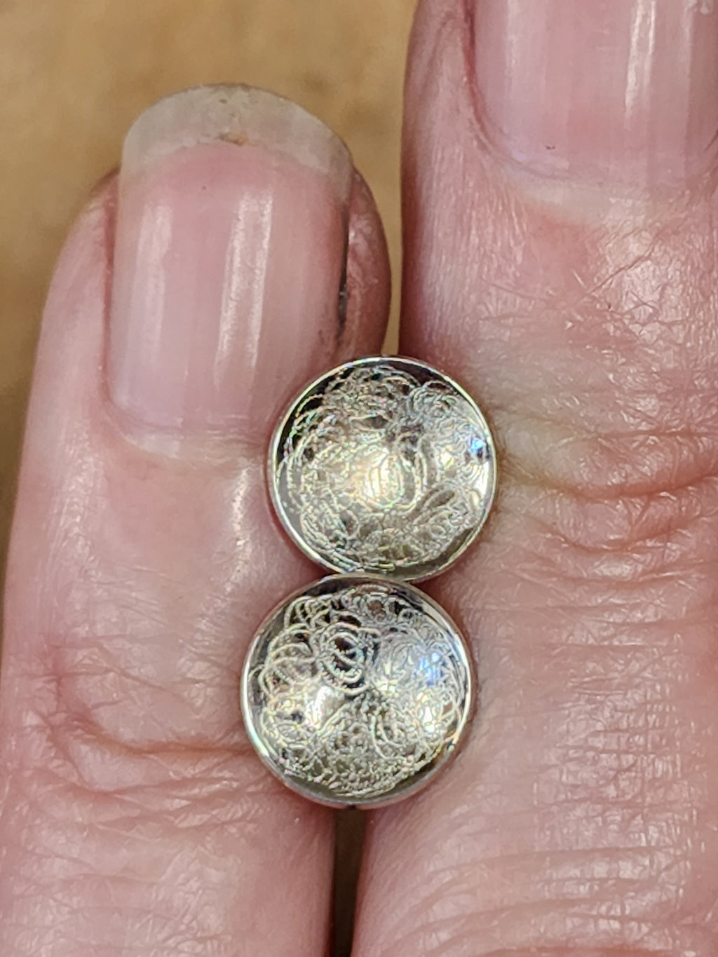 Domed stud earrings, circle, inverted dome studs, sterling silver earrings, gift for her, stocking filler, birthday gift, women, stocking stuffer