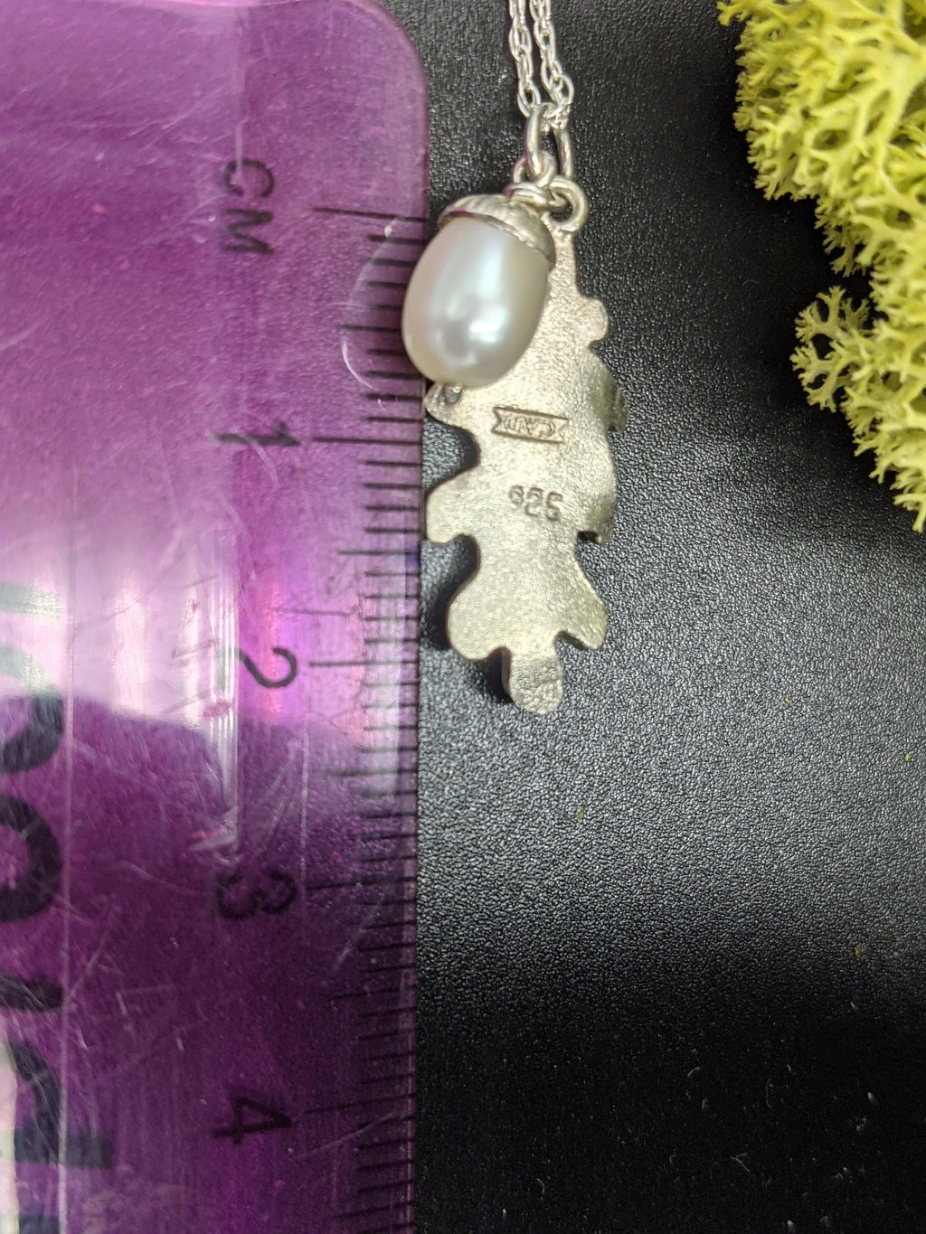 Handmade silver Oak leaf with Pearl Acorn, made to order, Sterling silver pendant, freshwater pearl, anniversary gift, pagan gift, new life, Mum, Ren faire