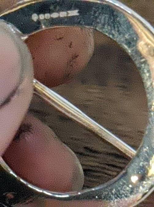 Sterling silver Brooch, medieval annular, historical jewellery, scarf brooch, handmade, hallmarked, circle, history, anniversary, birthday,