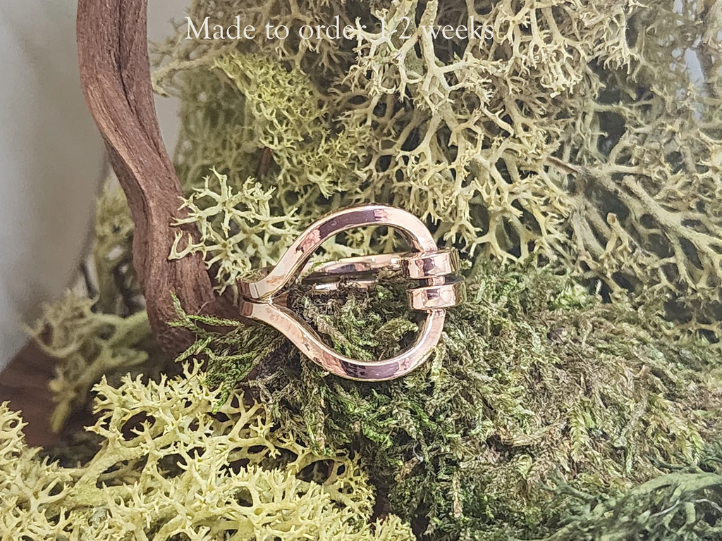 Bronze Sussex Loop Ring Square Wire, Made to order, bronze age, historical gift, prehistory