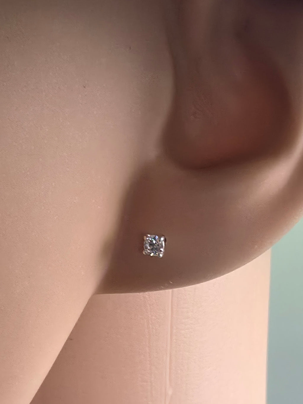 Sterling Silver 2.5mm Lab Grown Diamond Stud Earrings