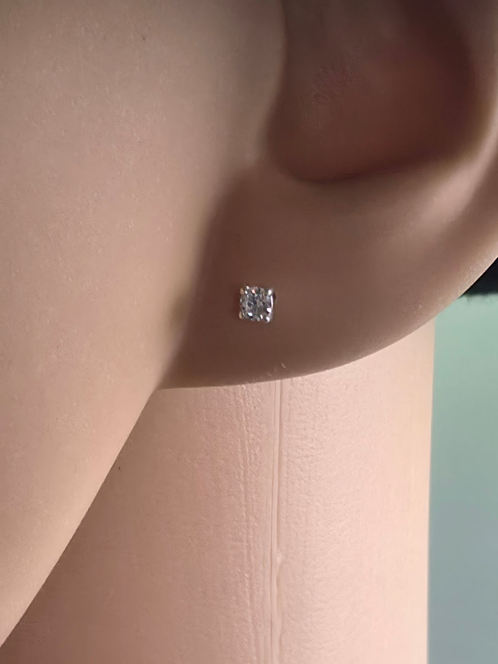 Sterling Silver 2.5mm Lab Grown Diamond Stud Earrings