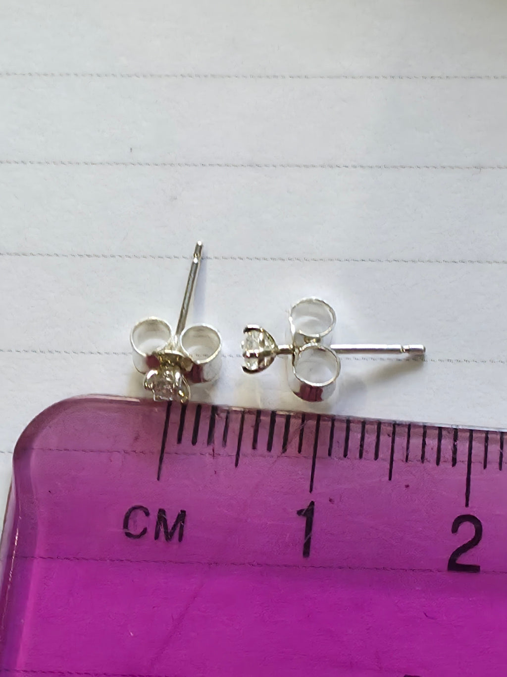 Sterling Silver 2.5mm Lab Grown Diamond Stud Earrings