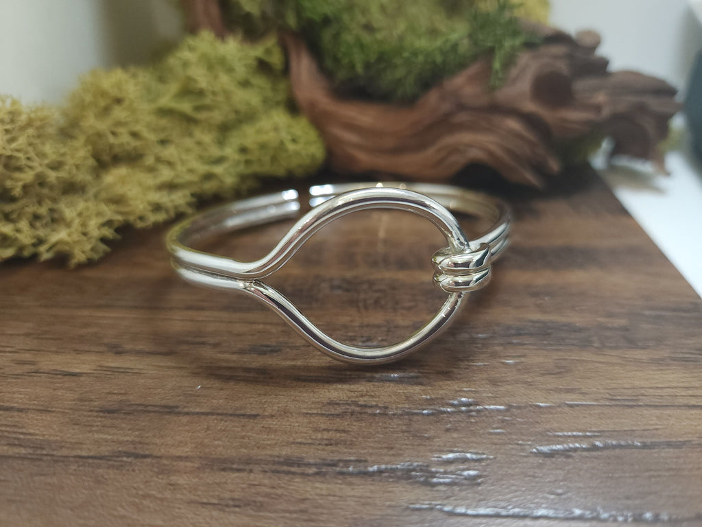 Sterling Silver Sussex Loop Bangle, Made to Order, Bronze Age Inspired Jewelry, historical jewellery, Handcrafted bangle, Sussex loop