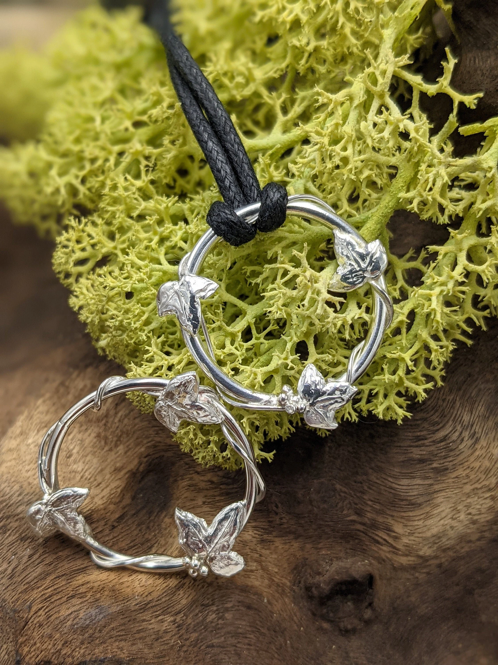Ivy Leaf Wreath Pendant, Made to Order,