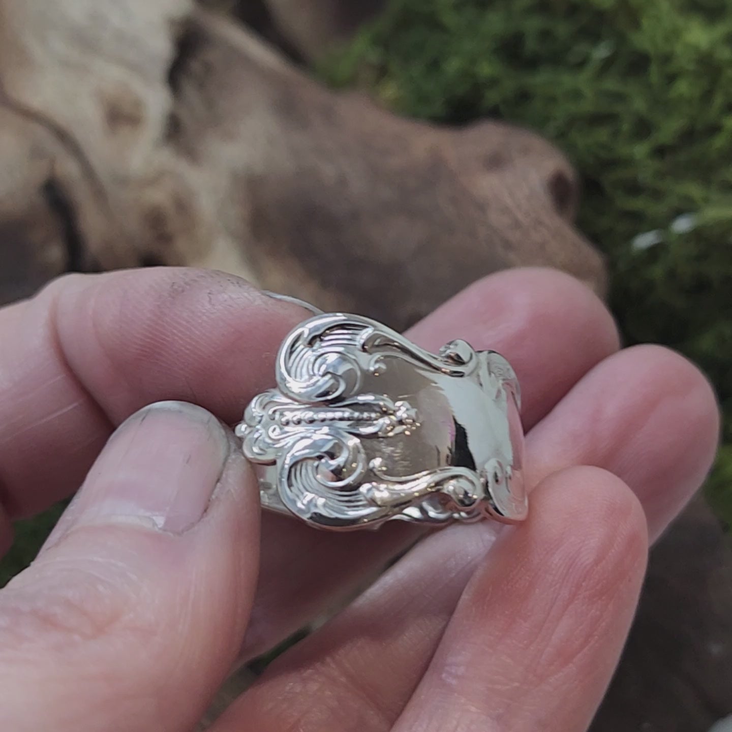 Sterling Silver Spoon Handle Ring