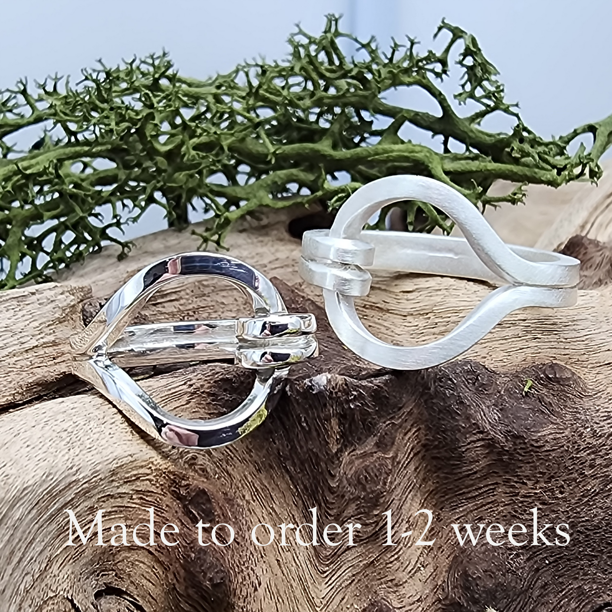 Silver Sussex Loop Ring Square Wire, bronze age, individually made to order, historical jewellery