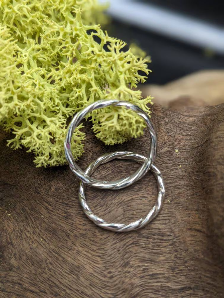 Twisted Wire Wedding Ring, Made to order, promise ring, wedding band