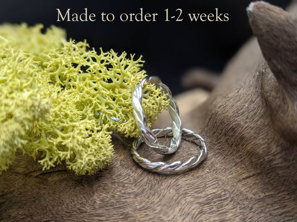 Twisted Wire Wedding Ring, Made to order, promise ring, wedding band